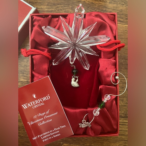 Waterford Crystal 12 Days of Christmas ornament 2007 1st Edition - Picture 3 of 3